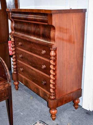 Lot 1357 - A Mahogany Scotch Chest of Drawers, 122cm by...