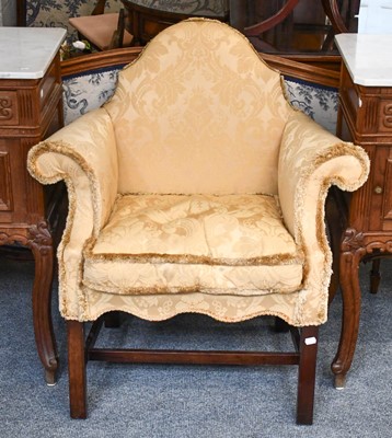 Lot 1238 - A Small George III Style Upholstered Scroll...