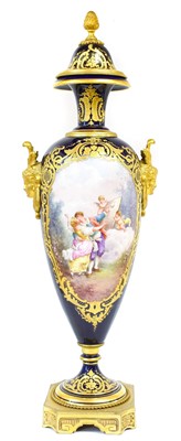 Lot 136 - A Large Pair of Sèvres-Style Gilt Metal...