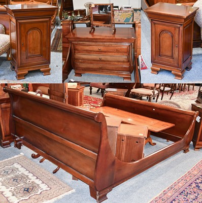 Lot 1188 - An 'And So To Bed' Cherry Wood Bedroom Suite,...