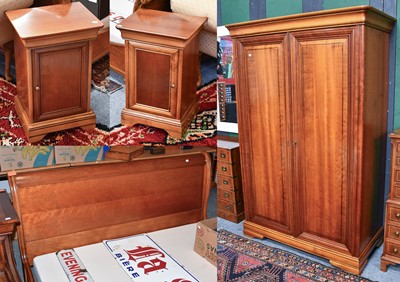 Lot 1185 - An 'And So To Bed' Cherry Wood Bedroom Suite...