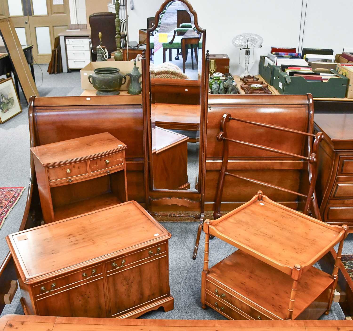 Lot 1189 A Group of Reproduction Yew and Cherry Wood