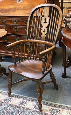 Lot 1384 - An Early 20th Century Ash Windsor Chair, with...