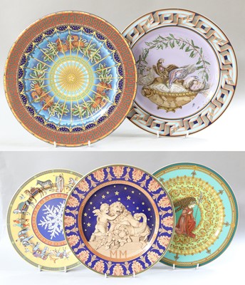 Lot 202 - Rosenthal for Versace, five Christmas plates, "...