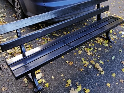 Lot 707 - A Victorian Cast Iron Garden Bench, late...