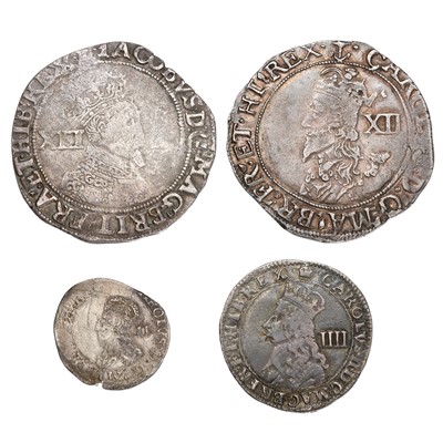 Lot 46 - Assorted Stuart Hammered Coinage; 4 coins...