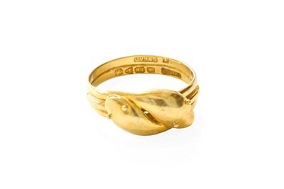 Lot 17 - An 18 Carat Gold Snake Motif Ring, finger size S