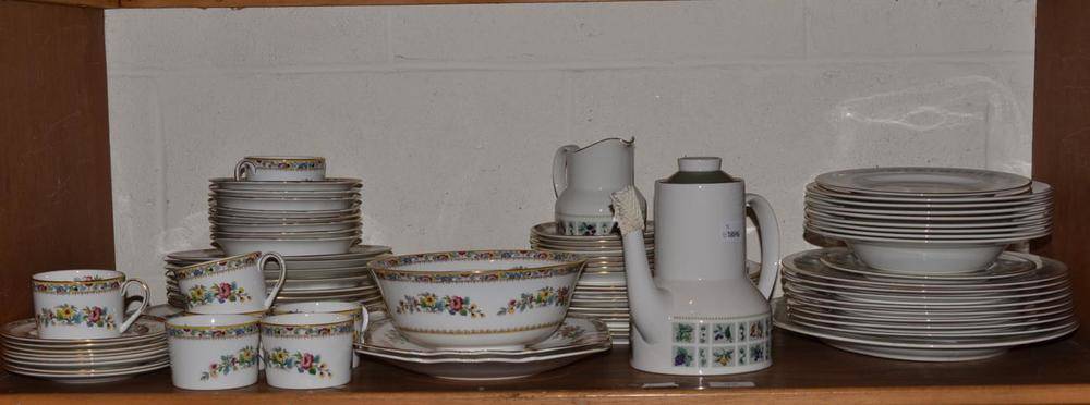 Lot 92 - Coalport Ming Rose pattern dinner and tea wares, Royal Doulton Tapestry pattern dinner and tea...