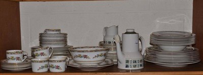 Lot 92 - Coalport Ming Rose pattern dinner and tea wares, Royal Doulton Tapestry pattern dinner and tea...