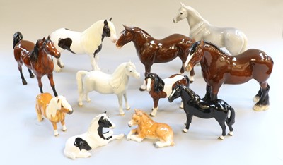 Lot 363 - Beswick Horses and Foals, all modern John...