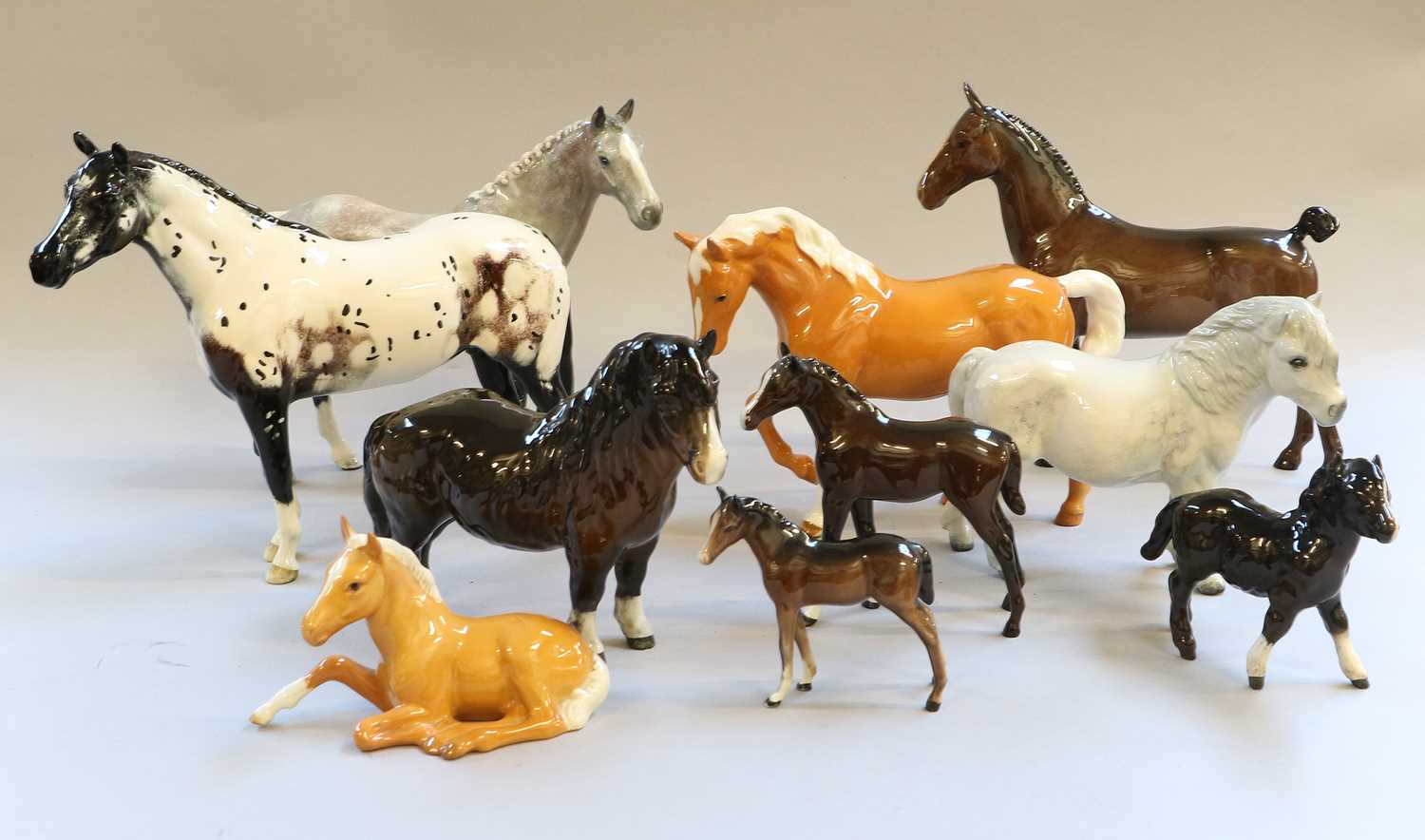 Lot 364 - Beswick Horses, including: Appaloosa Stallion,...