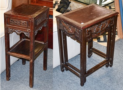 Lot 1263 - A Hardwood Side Table and A Nest of Two Tables...