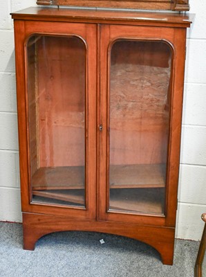 Lot 1207 - A Mahogany Glazed Bookcase, with adjustable...