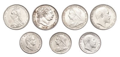 Lot 81 - Assorted High-Grade British Silver Coins, 7...