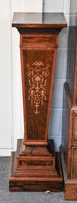 Lot 1358 - An Edwardian Inlaid Rosewood Square Section...