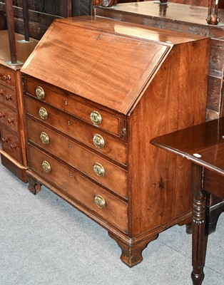 Lot 1432 - A George III Mahogany Bureau, 96cm by 50cm by...