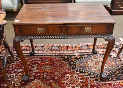 Lot 14 - A Georgian Style Two Drawer Side Table, with...