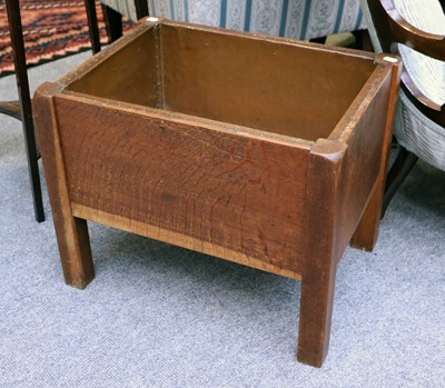 Lot 1435 - An Early 20th Century Copper Lined Oak Planter,...