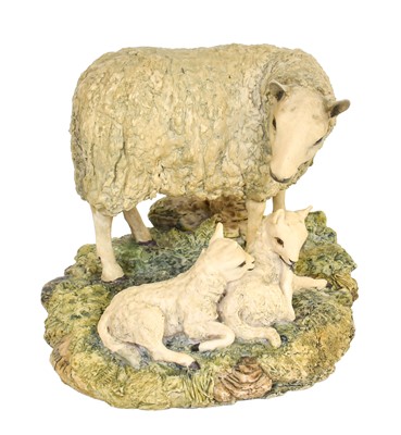 Lot 2121 - Border Fine Arts 'Cheviot Ewe and Lambs',...