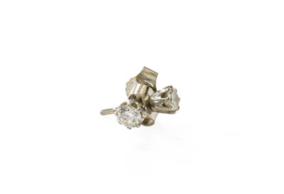 Lot 86 - A Pair of Diamond Solitaire Earrings, the...