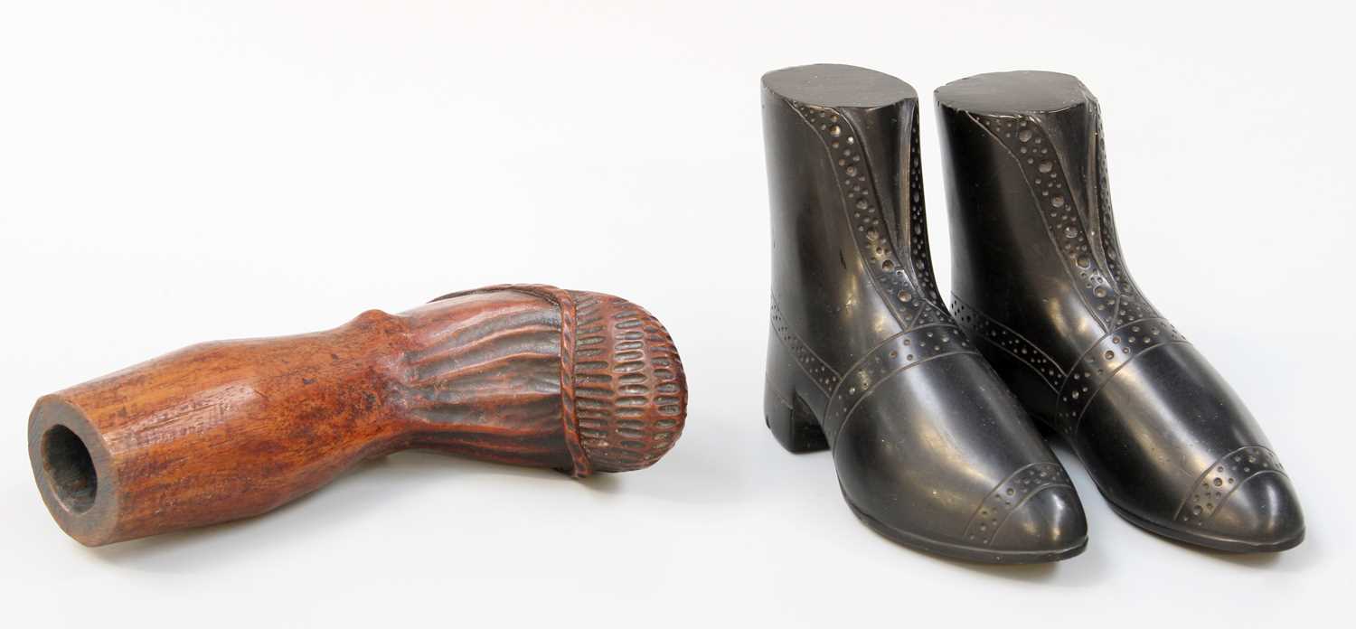 Lot 273 - A Pair of 19th Century Coal/Whitby Jet...