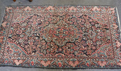 Lot 1107 - Mahal Rug, the field with a central medallion...