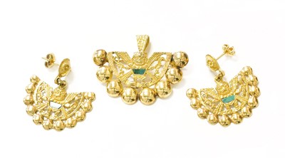 Lot 65 - A Pair of Drop Earrings, in the form of a...