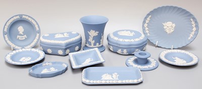 Lot 195 - Beswick Birds, Wedgwood blue Jasperware,...