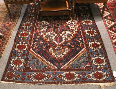 Lot 1251 - Karaja Rug, the terracotta field with three...