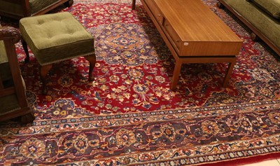 Lot 1254 - Mashad Carpet, the raspberry field of vines...