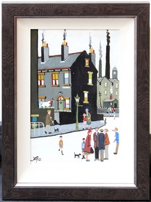 Lot 1175 - Allen Tortice (b.1949) "Street Scene" Signed,...