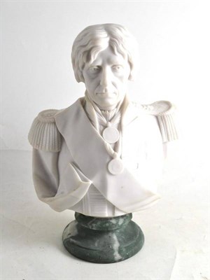 Lot 118 - A modern marble figure of Nelson, 31cm high