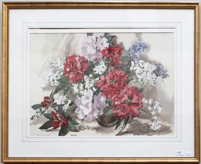 Lot 1157 - Phyllis Herbert (20th Century) Still life of...