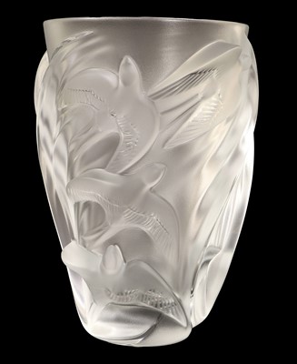 Lot 20 - A Lalique Martinets Clear and Frosted Glass...