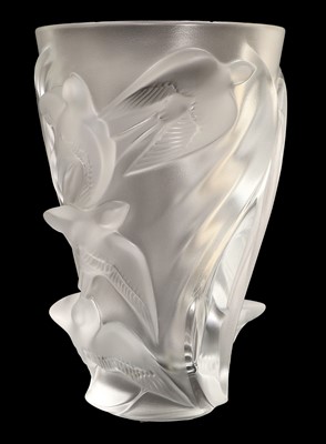 Lot 20 - A Lalique Martinets Clear and Frosted Glass...