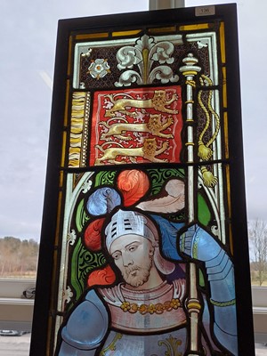 Lot 136 - An Arts & Crafts Stained Glass Window Light,...