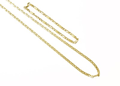 Lot 95 - A Fancy Link Necklace and Bracelet, both...