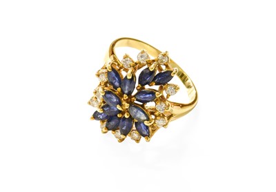 Lot 68 - A Sapphire and Diamond Cluster Ring, the...