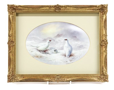 Lot 129 - An Oval Porcelain Plaque by Milwyn Holloway,...