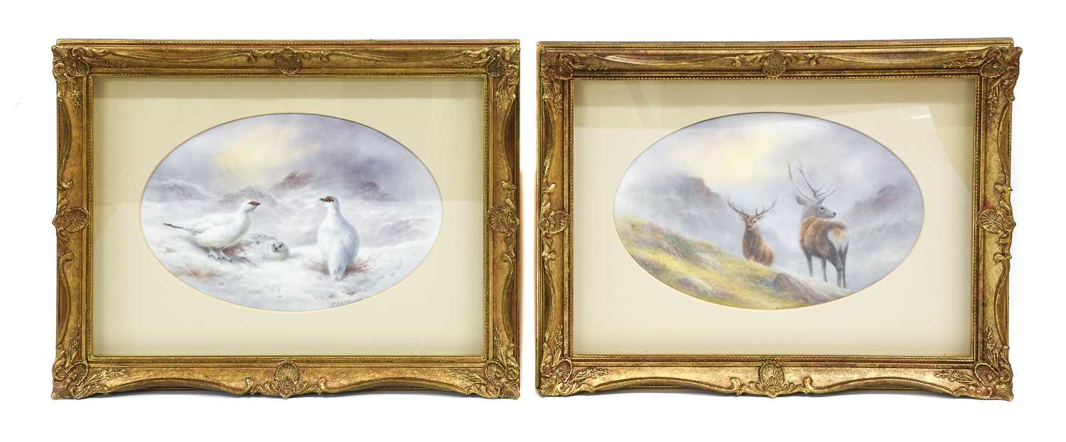 Lot 129 - An Oval Porcelain Plaque by Milwyn Holloway,...