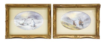 Lot 129 - An Oval Porcelain Plaque by Milwyn Holloway,...