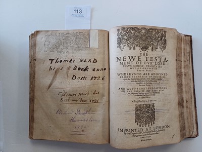 Lot 113 - Holy Bible. Geneva or ‘Breeches’ Bible....