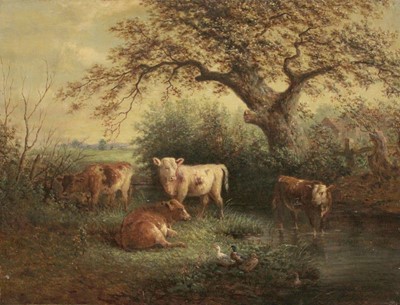 Lot 1202 - British School (19th/20th Century) Cattle...