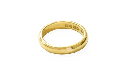 Lot 85 - A 22 Carat Gold Band Ring, finger size M