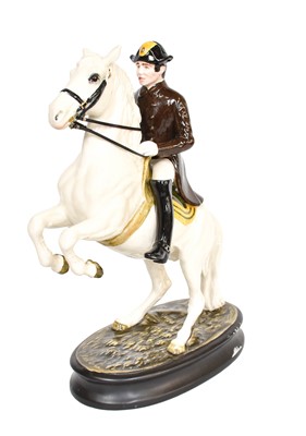 Lot 2176 - Beswick Lipizzaner with Rider, model No. 2467,...