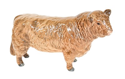 Lot 2195 - Beswick Galloway Bull- Silver Dunn, model No....