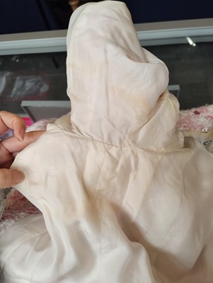 Lot 1099 - Chanel Boutique Pink and White Boucle Jacket,...