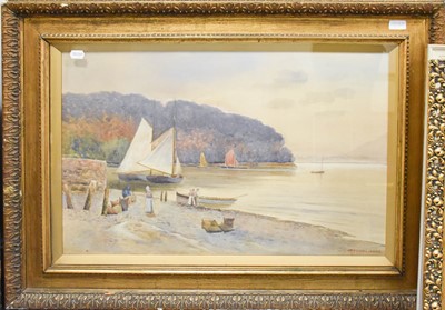 Lot 1098 - J Marshall Jowett (fl.1900-1924) Harbour scene,...