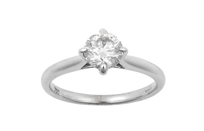 Lot 2313 - An 18 Carat White Gold Diamond Solitaire Ring...