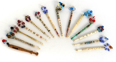 Lot 2071 - 19th Century Lace Makers Bobbins comprising...